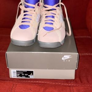 Mens Jordan Retro 7 9.5 Shimmer/Black-Sapphire Lightly worn, Worn once.